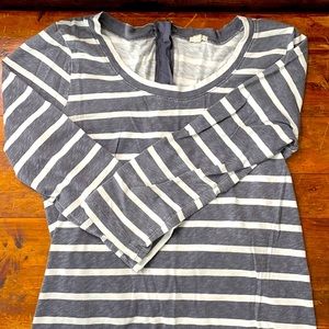 Small J.Crew 3/4 sleeve stripped shirt